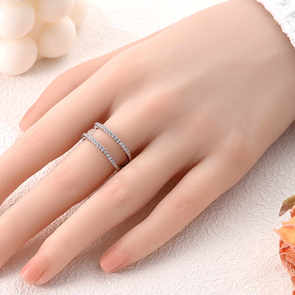 Women's Elegant Parallel Line Ring, Statement Jewellery
